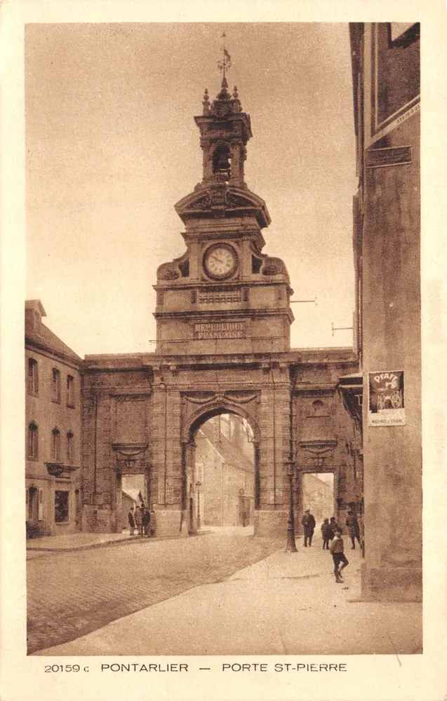 Pontarlier — Porte Saint-Pierre — Verleger BRAUN & Cie, Mulhouse-Dornach - Vorderseite