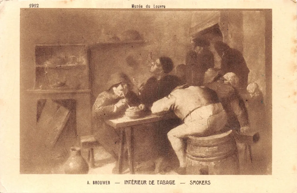 Intérieur de tabagie — Smokers — A. Brouwer — Musée du Louvre - Recto