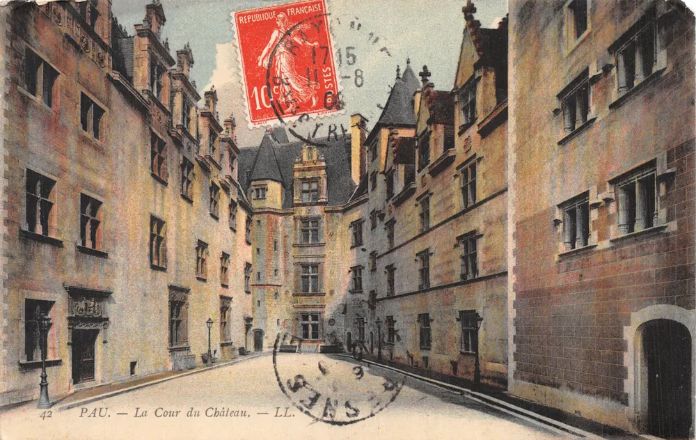 PAU — Hof des Schlosses — LL. — Verleger: LL - Vorderseite