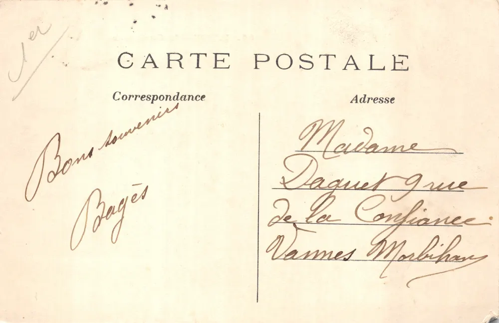 Paris — Die Conciergerie — Verleger nicht sichtbar, Nr. 59 - Rückseite