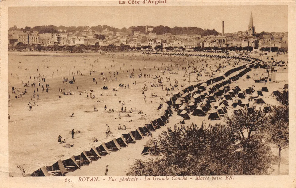 Royan — Allgemeiner Blick — La Grande Conche — Ebbe BR. — Verleger Bonaux - Vorderseite
