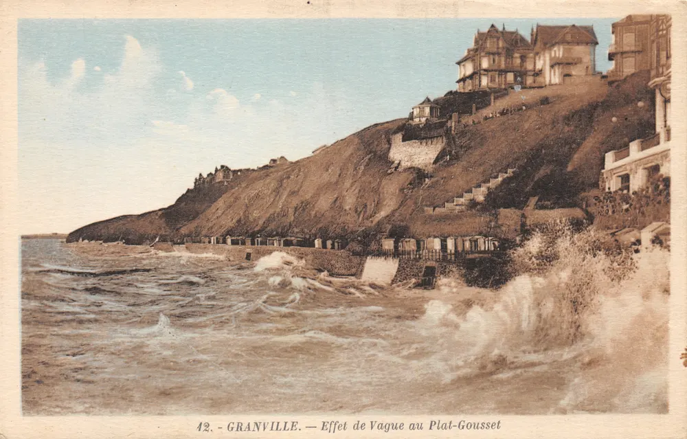 Granville — Effekt von Wellen am Plat-Gousset — Edition A. Benard, Granville - Vorderseite