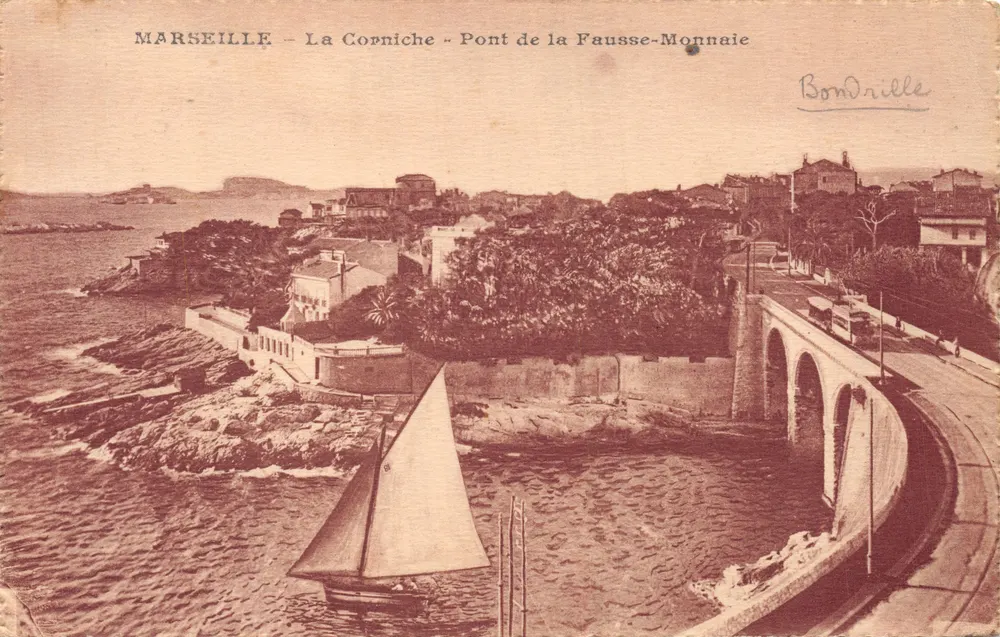 Marseille — Die Promenade — Pont de la Fausse-Monnaie — Verleger BonDrille - Vorderseite