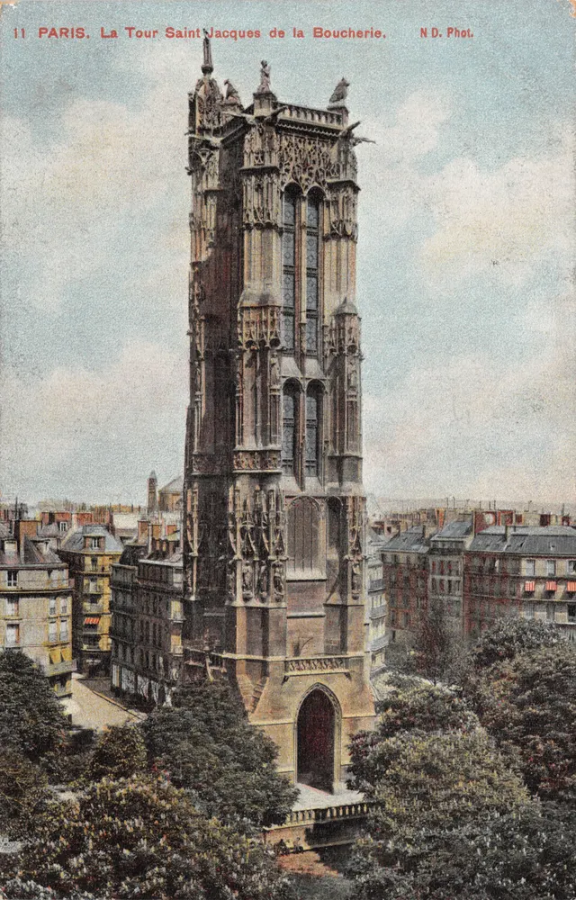 Paris — Die Saint-Jacques-de-la-Boucherie-Turm — N.D. Phot - Vorderseite