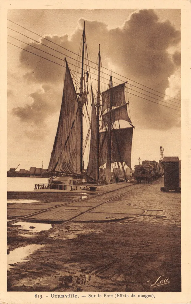 Granville — Am Hafen (Wolkenwirkungen) — Loïc, n° 613 - Vorderseite