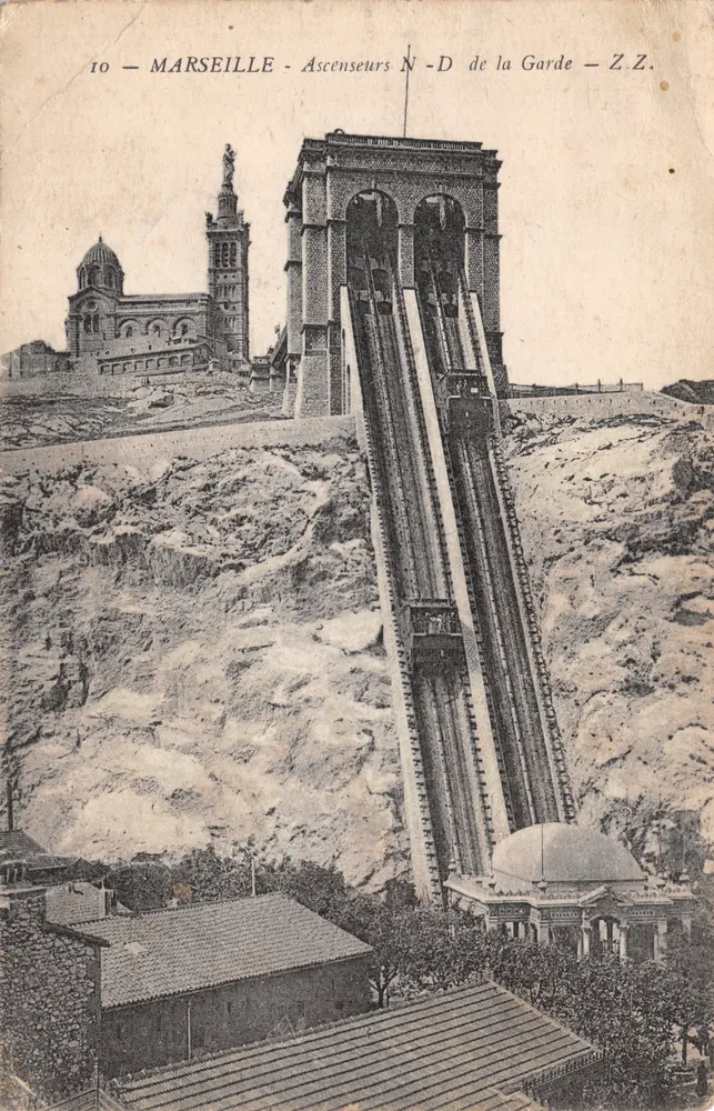 Marseille — Mechanische Aufzüge der Notre-Dame de la Garde — Z.Z. — Z.Z - Vorderseite