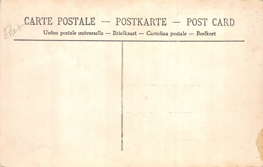 Pensée de Marseille — fleur violette ornée de vignettes de paysages — éditeur E.L - Verso
