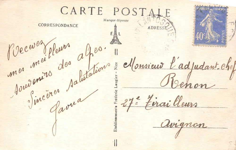 Lantosque (A.M.) — La Grotte de la Balme — FL. — n°38 - Verso