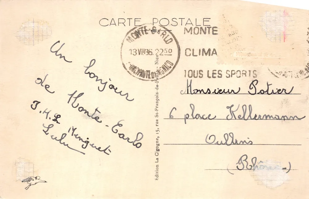 Principalität MONACO — Allgemeiner Blick — Ausgabe Monte Carlo n° 14447 - Rückseite