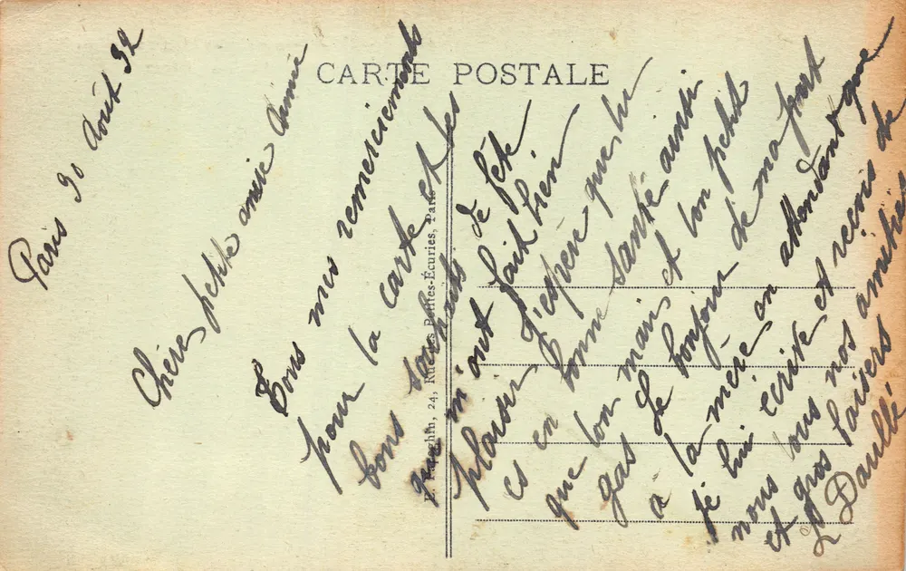 Paris — Panorama dos Oito Pontes — A. P. n°40 - Verso