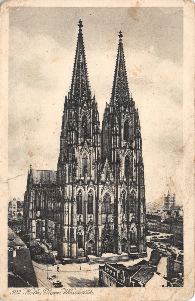 Kölner Dom — Ansicht von Westen — Verlag Karl Rud. Bremer & Co., Nr. 503 - Vorderseite