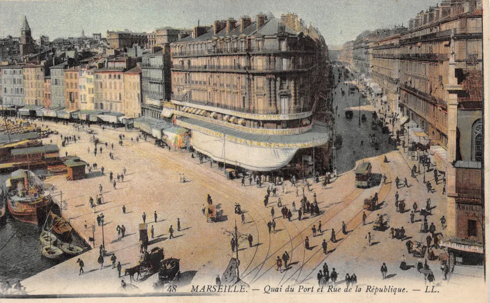 Marseille — Kai des Hafens und Rue de la République — LL - Vorderseite