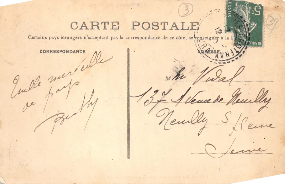 Excursão ao Ouriço — Salto Girard — B. F., Paris, n.º 1793 - Verso
