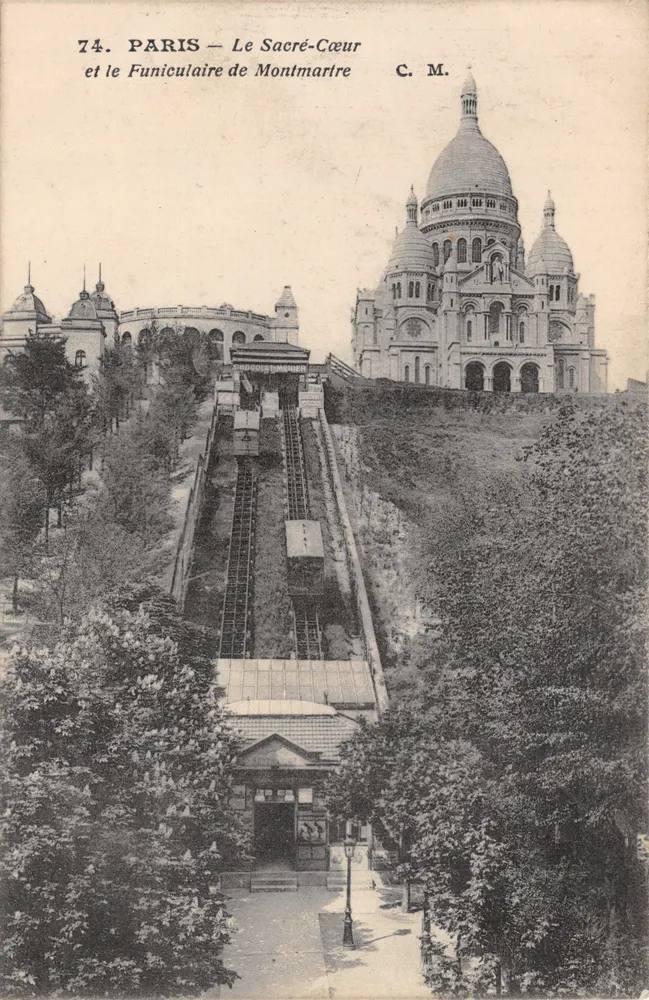 Paris — Der Sacré-Cœur und der Montmartre-Funicular — C.M. n°74 - Vorderseite