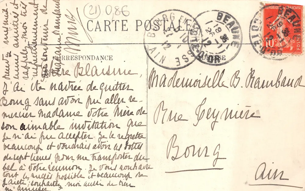 Beaune — Cour d'Honneur — Hôtel-Dieu — Le puits — LL. — n° 746 - Verso