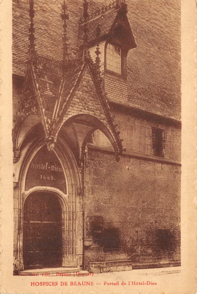 Hospices von Beaune — Portal des Hôtel-Dieu — Verleger Hostel-Vieu, Beaune (Deposited) - Vorderseite