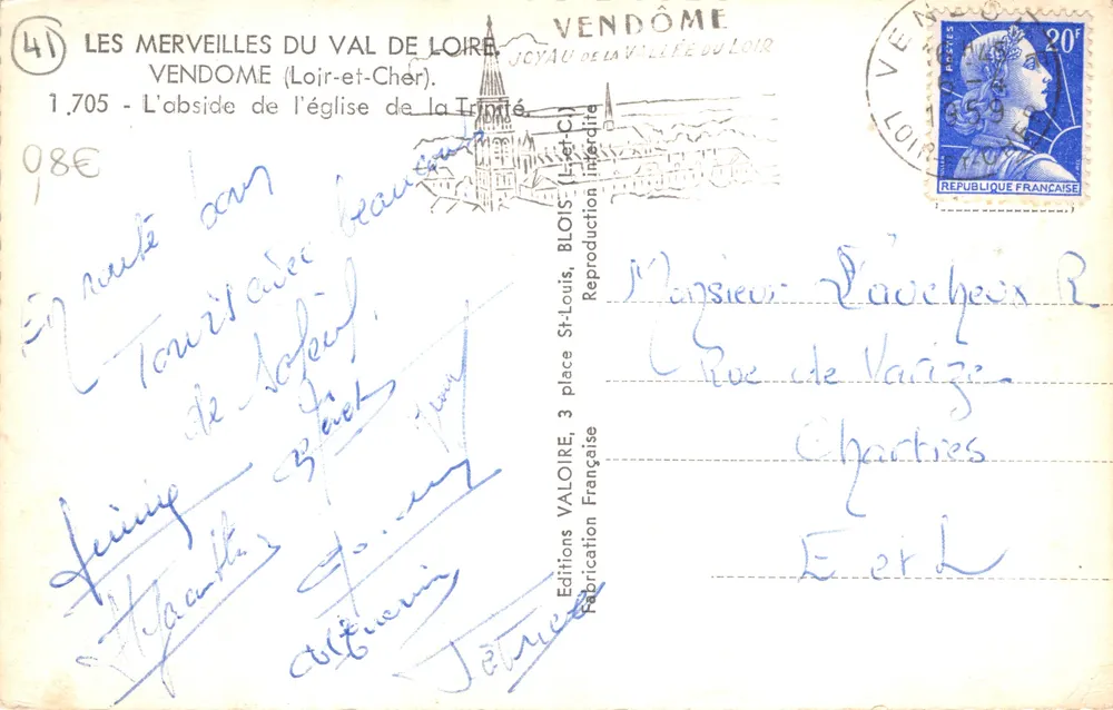 Église de la Trinité — Vendôme (Loir-et-Cher) — Éditions Valoire - Verso