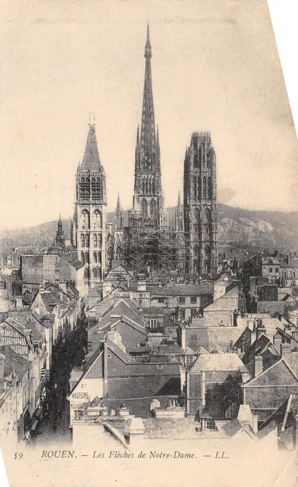 Rouen — Les Flèches de Notre-Dame — LL. — n°59 - Recto