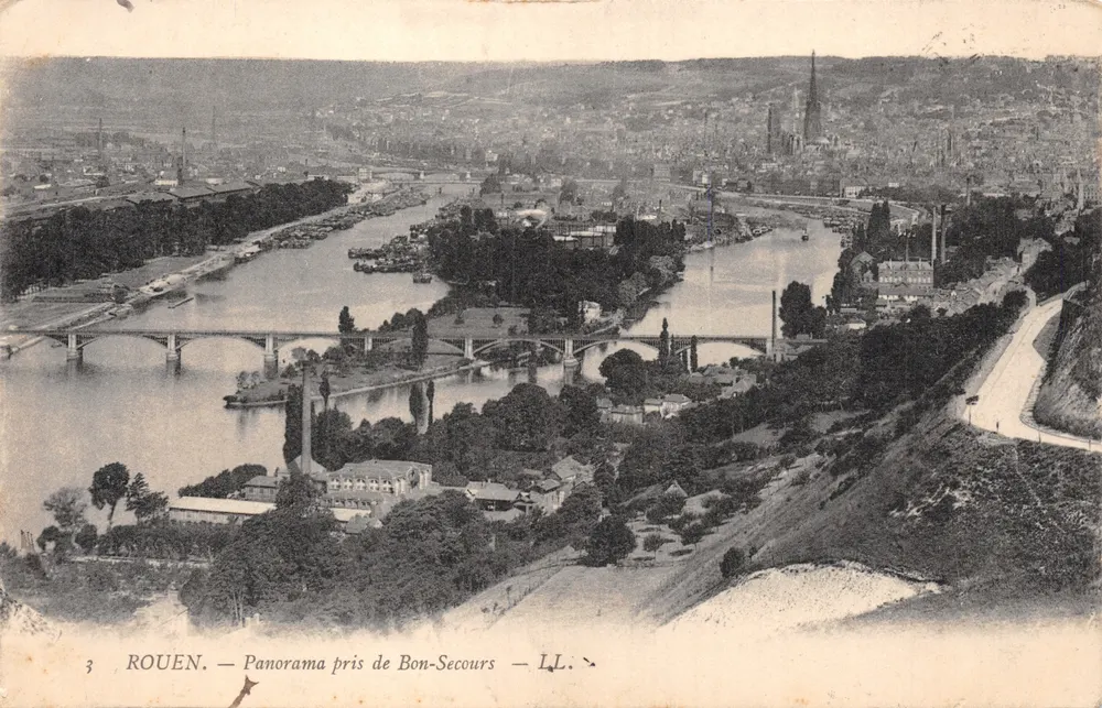 ROUEN — Panorama aus Bon-Secours — L.L. — n°3 - Vorderseite