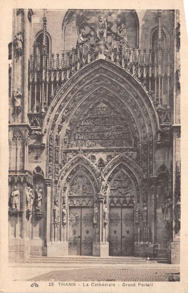 Thann - A Catedral - Grande Porta - Frente