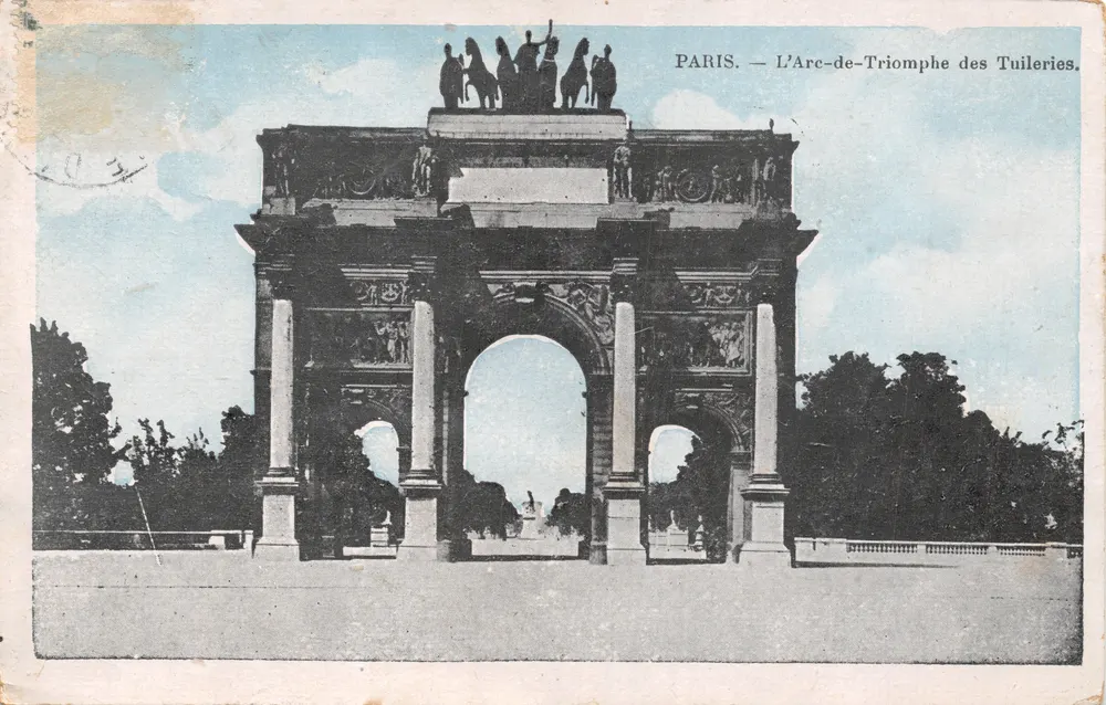 PARIS — Der Arc-de-Triomphe des Tuileries — Verleger Drucker nicht sichtbar - Vorderseite
