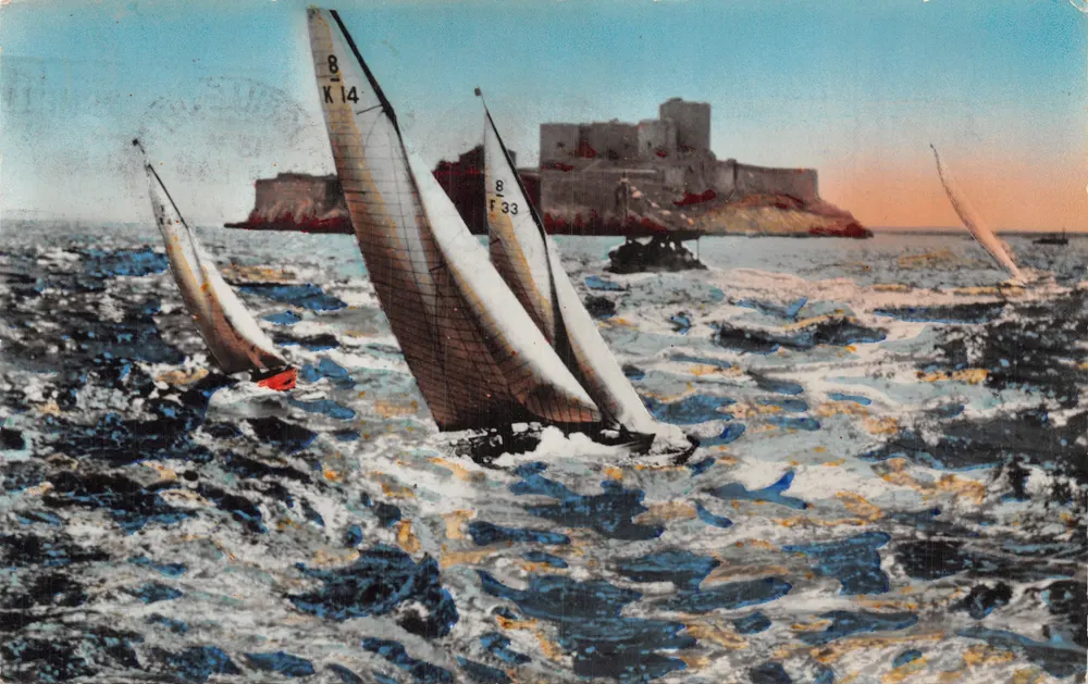 Schloss If — maritime Ansicht mit Segelbooten — Les Éditions Françaises - Vorderseite