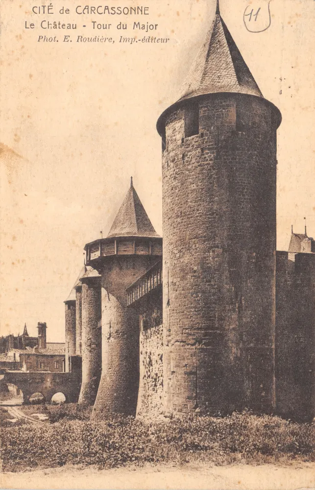 Cité de Carcassonne — Tour du Major — Foto von E. Roudière, Verleger - Vorderseite