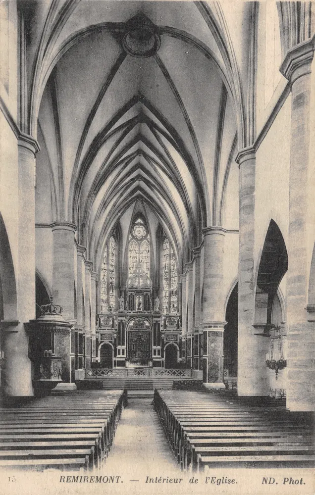 Remiremont — Innenansicht der Kirche — ND. Foto n°15 - Vorderseite