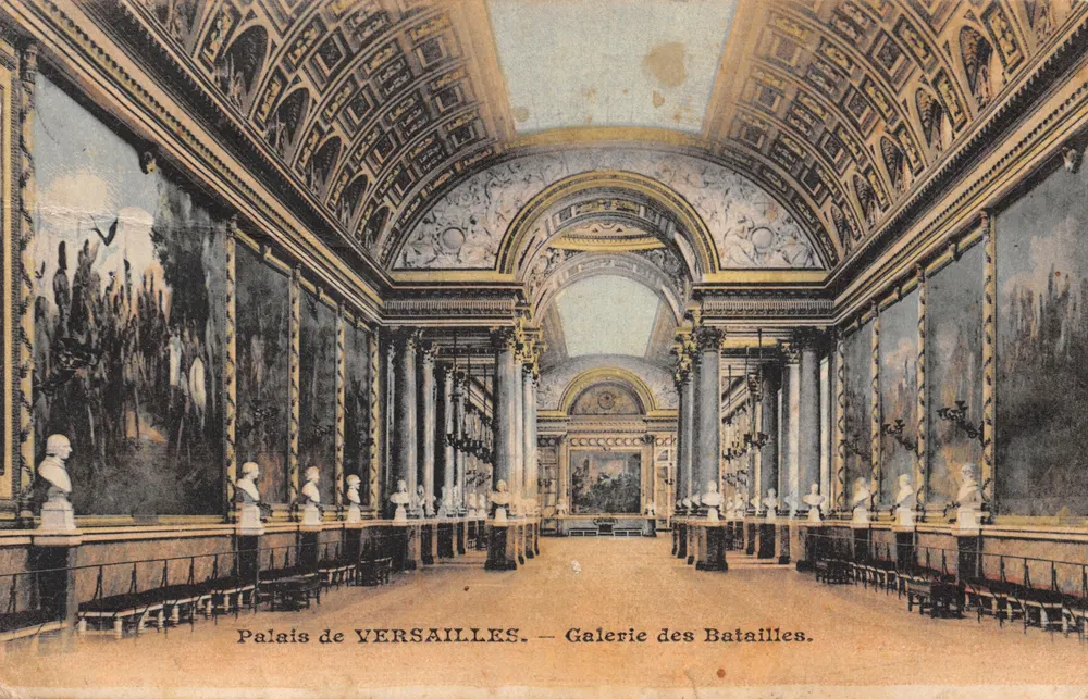 Palácio de VERSAILLES — Galeria das Batalhas — A. Bourdier, edit.-imp., Versailles - Frente