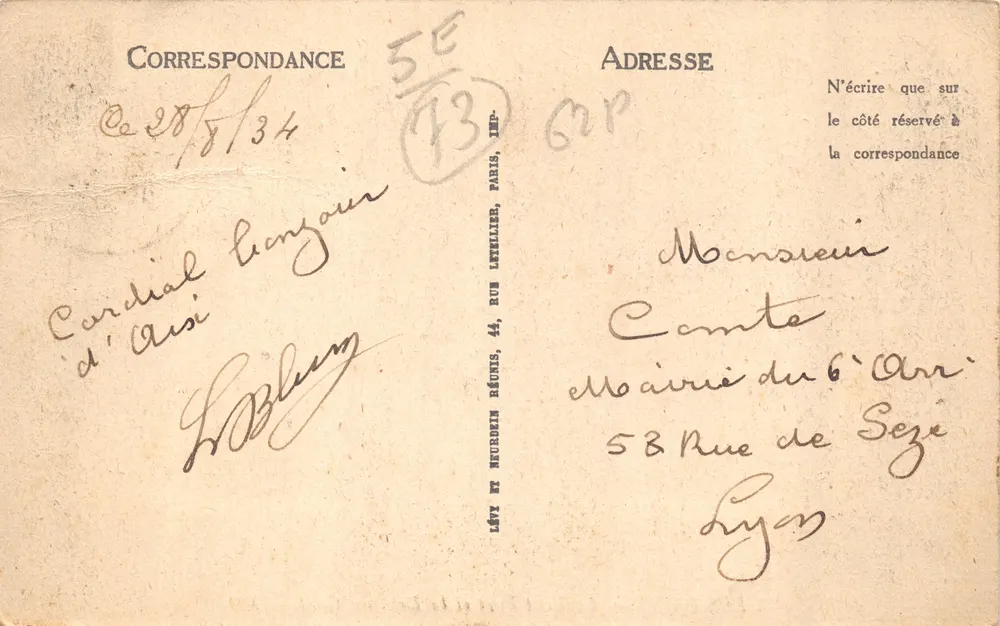 Aix-les-Bains — Kleiner Hafen und der Dent du Chat — ND — Verlag ND, Nr. 78 - Rückseite