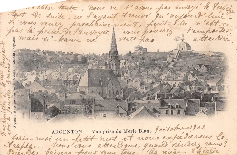 Argenton — Ansicht vom Merle Blanc — G. HANURE, Fotograf, Argenton - Vorderseite