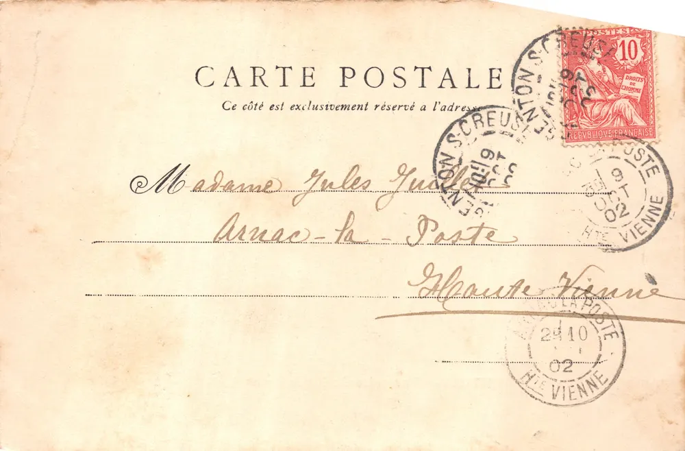 Argenton — Ansicht vom Merle Blanc — G. HANURE, Fotograf, Argenton - Rückseite