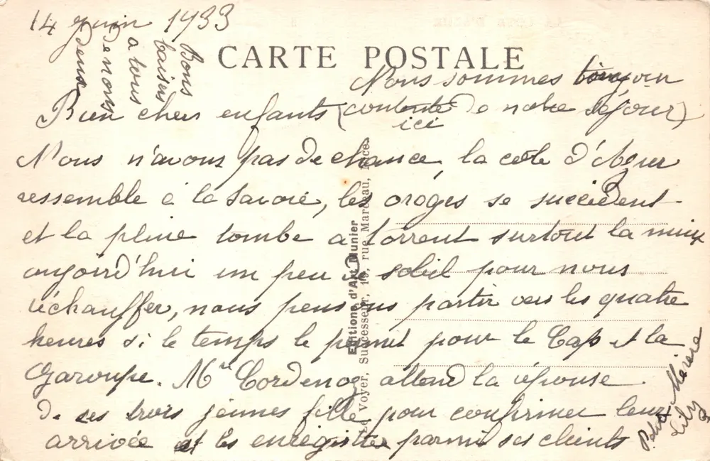 Antibes — Place Nationale — monumentale Säule, Verlag Photo Munier, Nr. 117 - Rückseite
