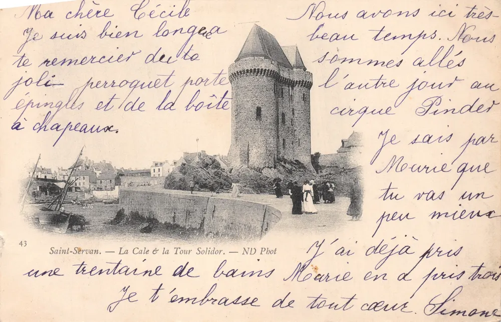 Saint-Servan — La Cale e la Torre Solidor — ND Pbot n°43 - Recto