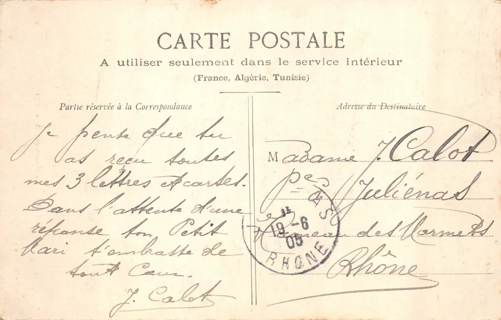 Vesoul — Das Denkmal von 1870-71 — Verlag Burner, Vesoul - Rückseite