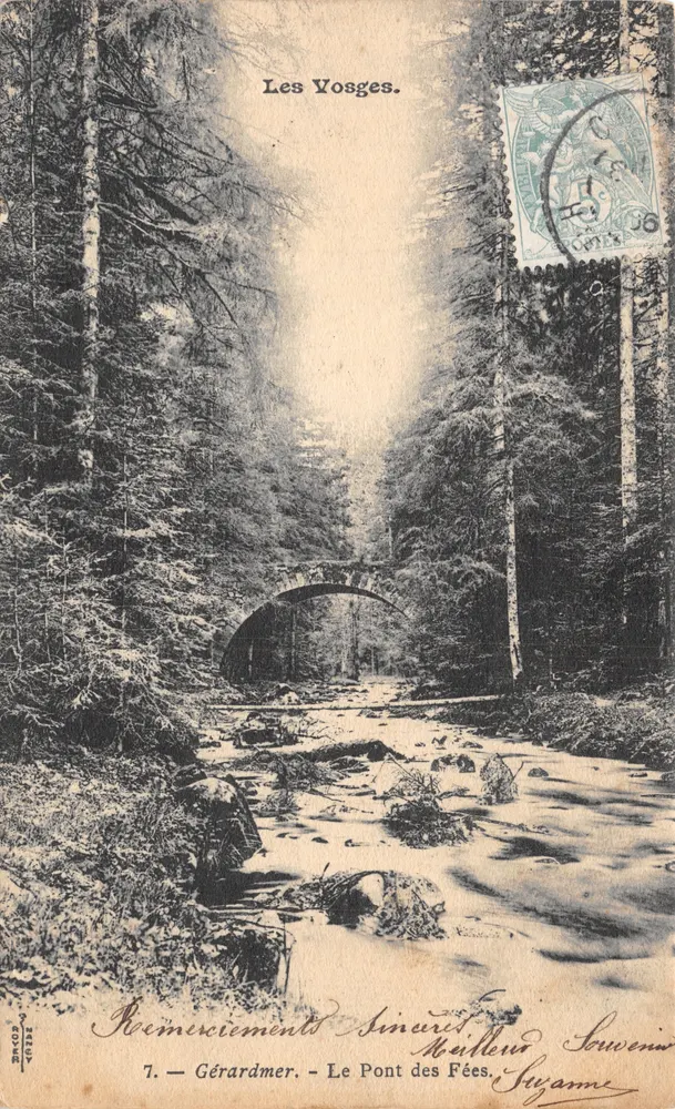 Gérardmer — O Ponte das Fadas — editor Stéphane, n.º 7 - Frente