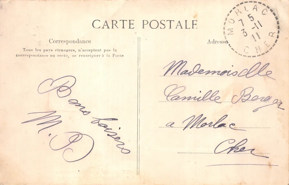 Musikzimmer — Schloss Fontainebleau — Verlag ELD, Nr. 622 - Rückseite