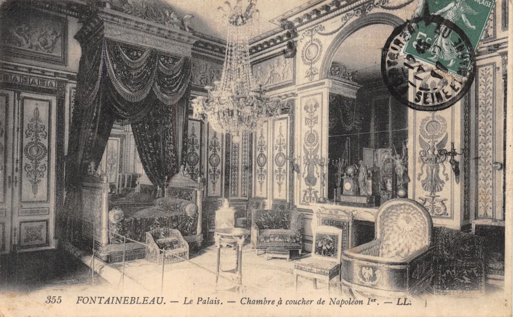 Fontainebleau — Das Schloss. — Schlafzimmer von Napoleon I. — LL: 355 - Vorderseite