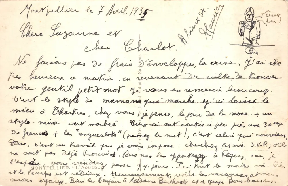 Viadukt von Écharnac — Panoramablick mit Besuchern — Verleger: E.A. (Nr. 69) - Rückseite