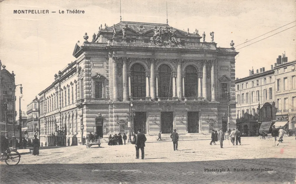 Montpellier — Das Theater — Phototypie A. Bardou, Montpellier - Vorderseite