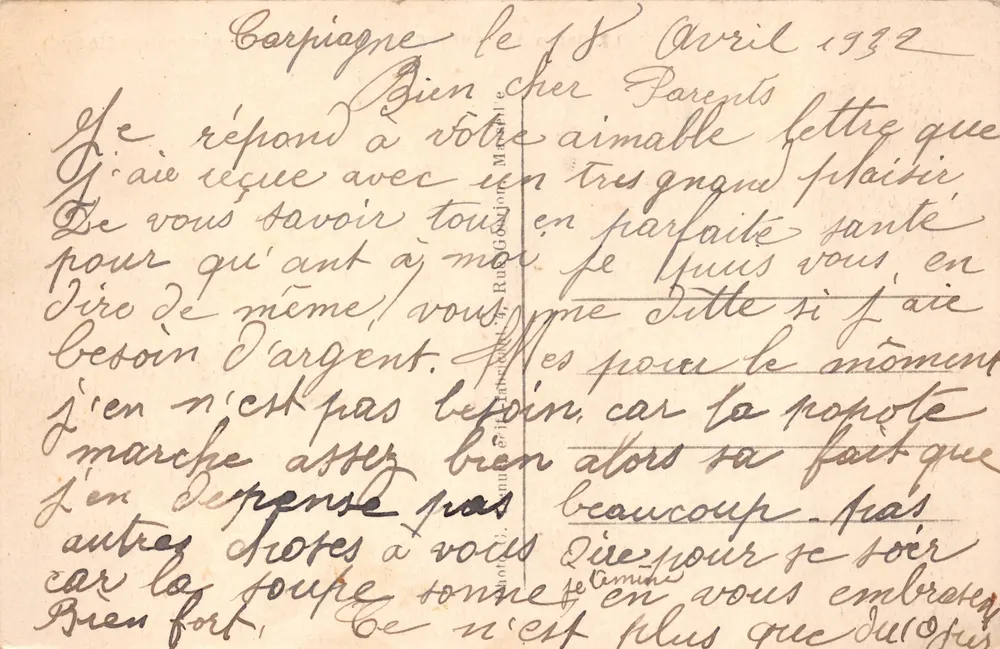 Lager Carpiagne (B.-du-R.) — Allgemeiner Blick (Südseite) — Verleger: 'B.-du-R.' - Rückseite