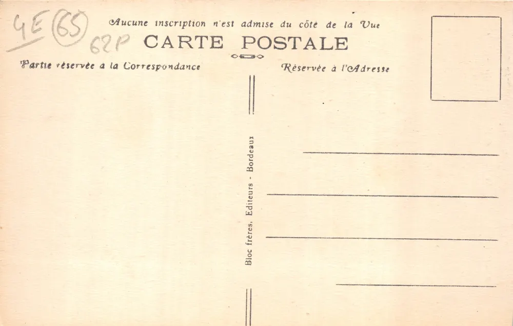 Cauterets — Place de l'Hôtel-de-Ville — M. D - Rückseite
