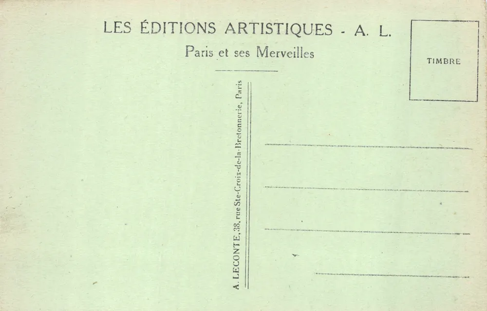 Versailles — Le Petit Trianon — éditeur A. L - 背面