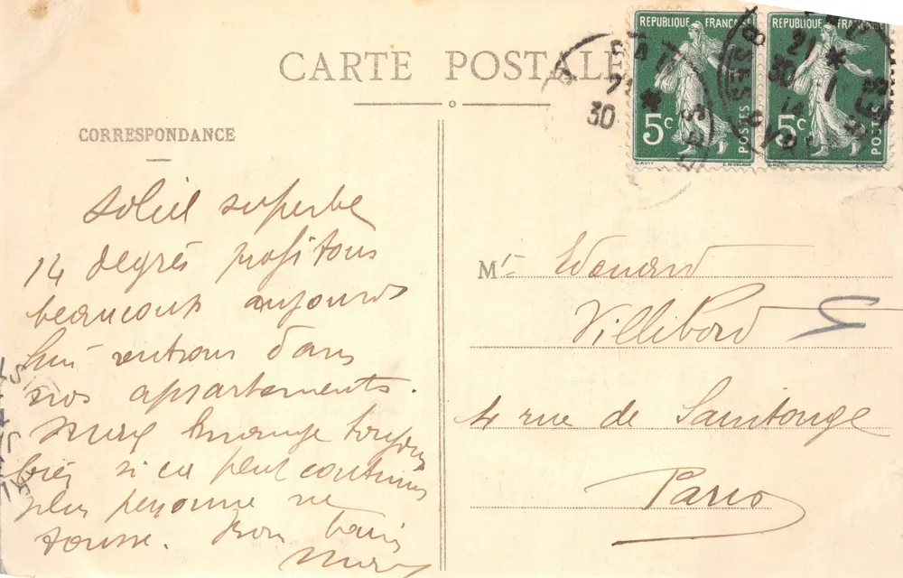 Pic du Midi d'Ossau — Ansicht von Pau (Höhe 2885 Meter) — C.C. 176. PAU - Rückseite