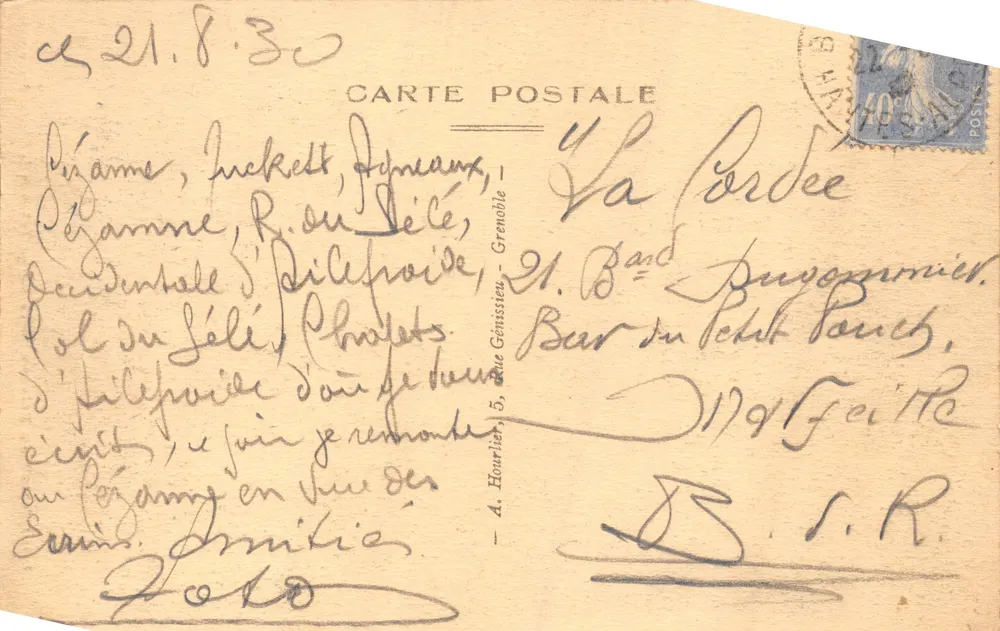 Massif du Pelvoux — Der Tukett-Refugium und der Weiße Gletscher — Verlag La Oledans - Rückseite