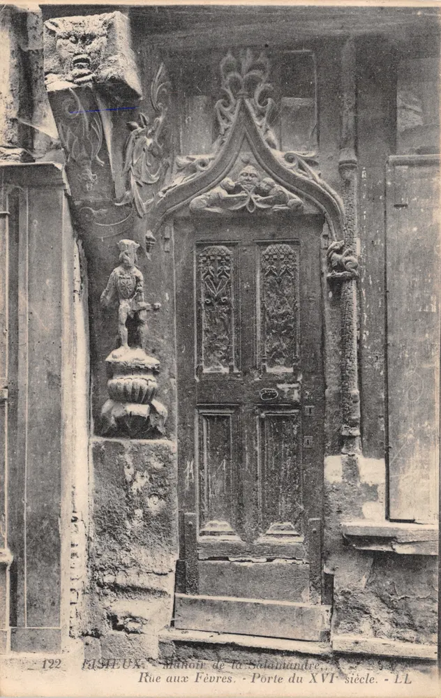 Lisieux - Haus der Salanandre - Tür aus dem 16. Jahrhundert - Vorderseite