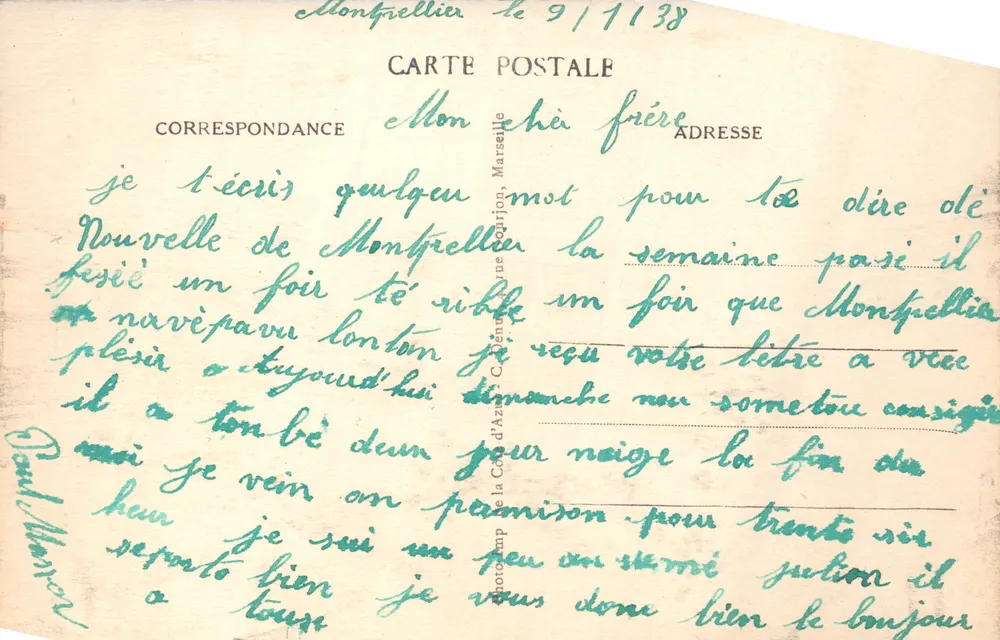 Montpellier - Das Präfekturgebäude und das Postamt — Verlag Lyzard, Nr. 28 - Rückseite