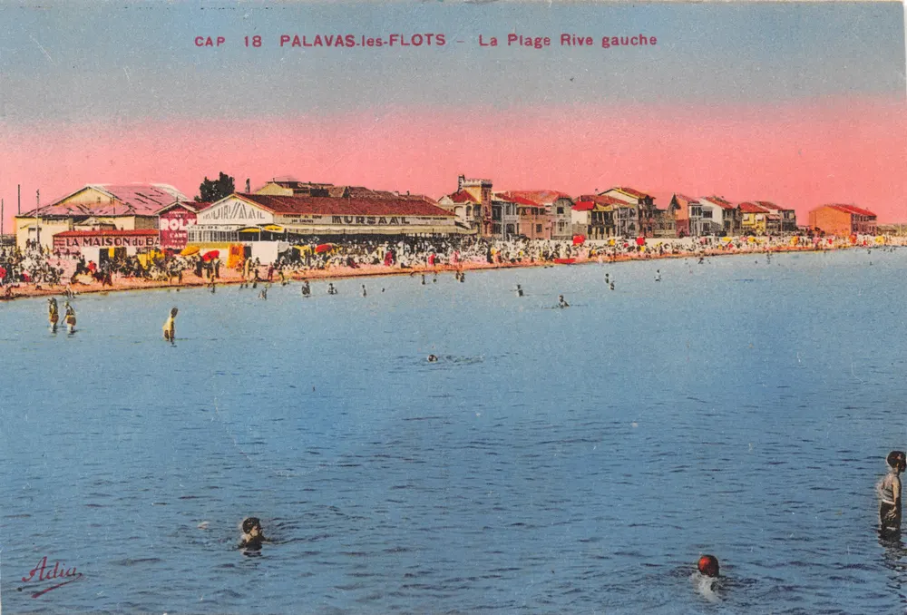 Palavas-les-Flots — Ansicht der linken Seite der Strand — Verlag Adlia, Nr. 18 - Vorderseite