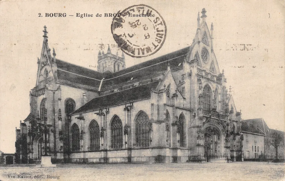 Bourg — Igreja de Brot — Conjunto — Vve Ravier, edit., Bourg - Frente