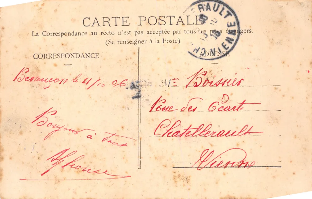 Besançon — Die Kapelle der Buis — Verlag nicht sichtbar, Seriennummer 195 - Rückseite